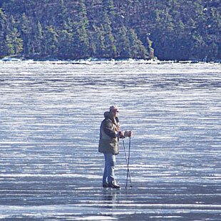 Jeff Charter Ice Fishing on Lake George