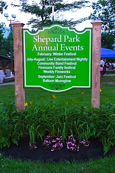 Shepard Park Events Sign